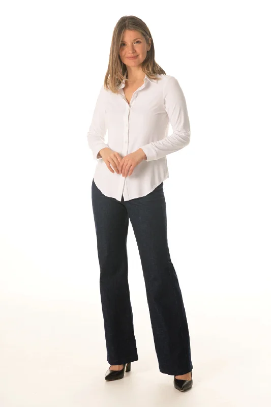 BRENDA BEDDOME - SOFT KNIT SHIRT Striped Floral Plaid