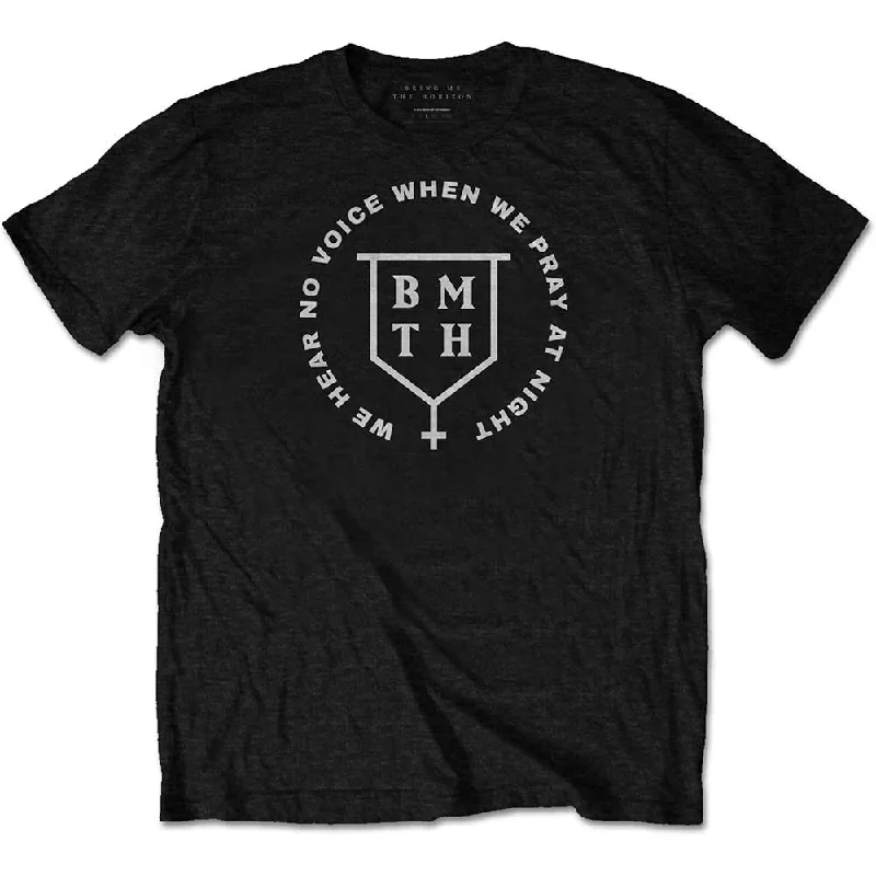 BRING ME THE HORIZON Attractive T-Shirt, No Voice Hooded Caped Shawl Collar