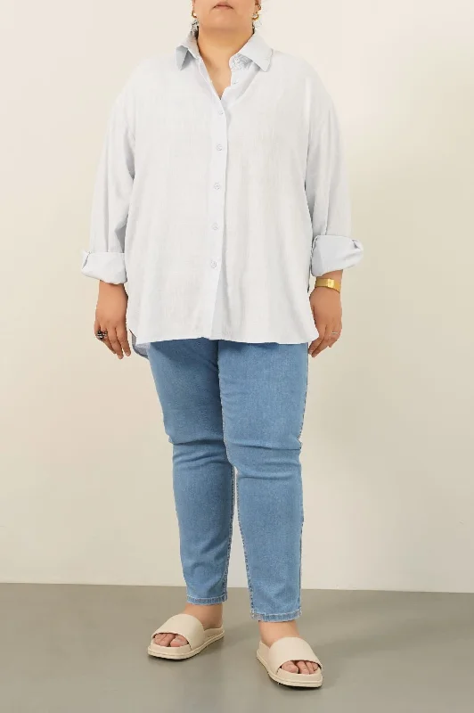 CURVE LINEN SHIRT Layered Multi-layer Single Layer