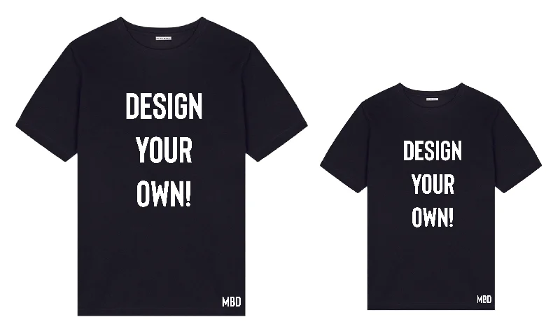Design Your Own "Mini & Me" T-Shirt Set Oversized T-Shirt Spandex breathable