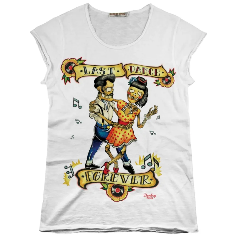 Vintabros Last Dance Cotton Women T-shirt Raw Cut Anti-Shrink Durable Soft