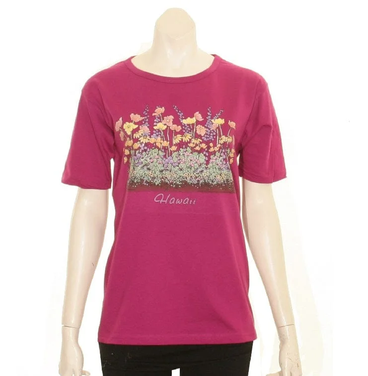 Flower Garden Tee Zippered Buttoned Snapped