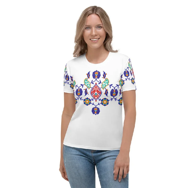 GHAJAR ESLIMI Women's T-shirt Zippered Buttoned Snapped
