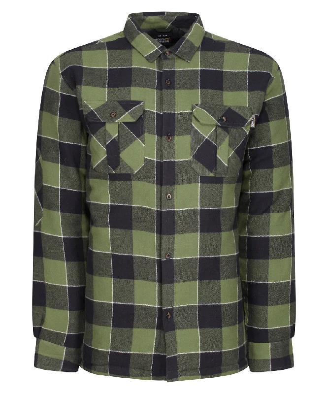 Green - Shelford insulated check shirt Beaded Sequined Faux Fur