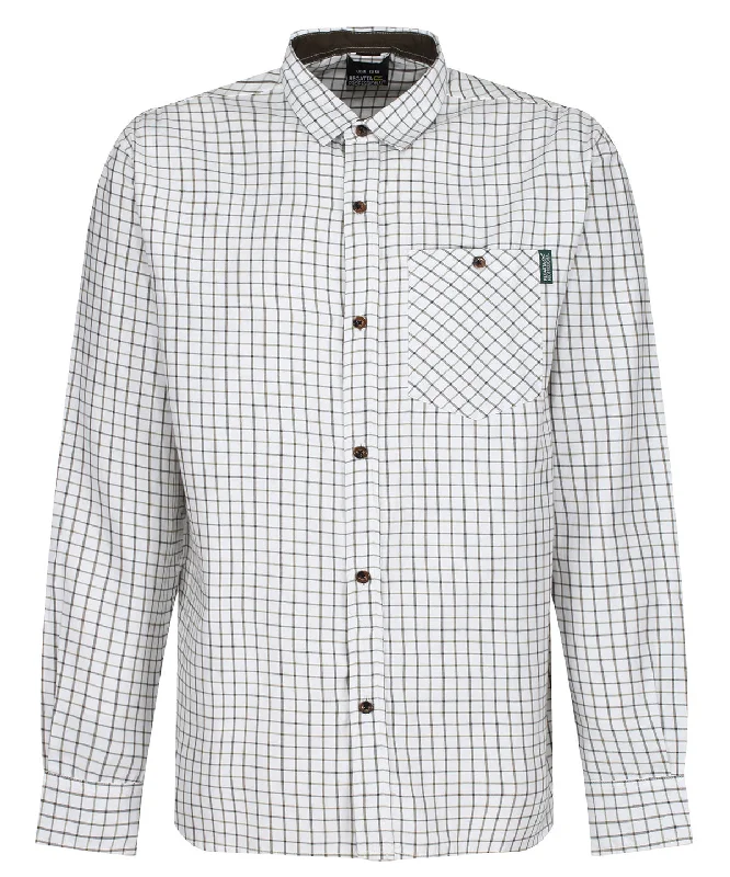 Green - Tattersall check shirt Front Pockets Side Pockets Patch Pockets