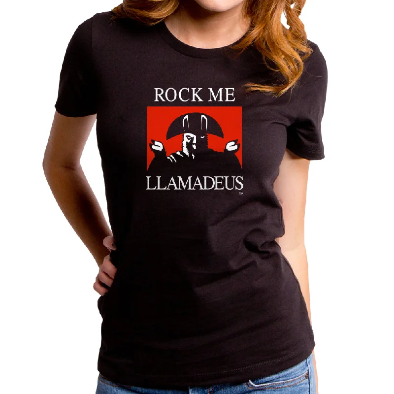 Llamadeus Women's T-Shirt Front Pockets Side Pockets Patch Pockets