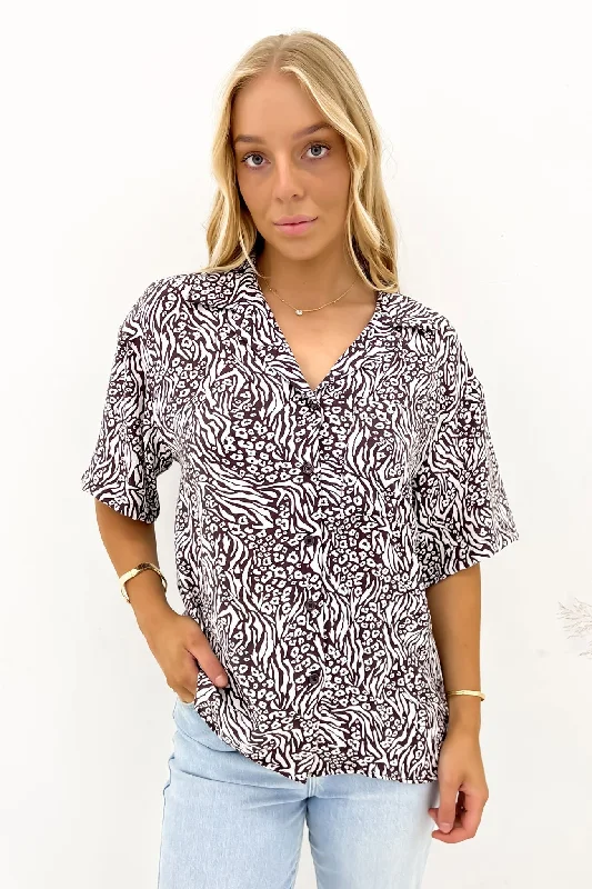 Mika Shirt Print Boxy Fit Fitted Loose