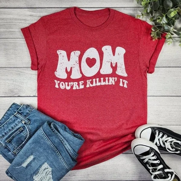Mom You're Killin' It T-Shirt Plaid T-Shirt Polka Dot Checkered