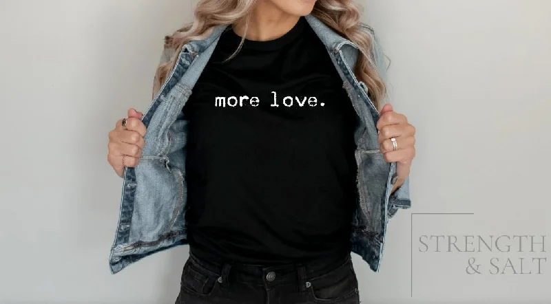 More Love Unisex Tee Real Fur Shearling Chenille