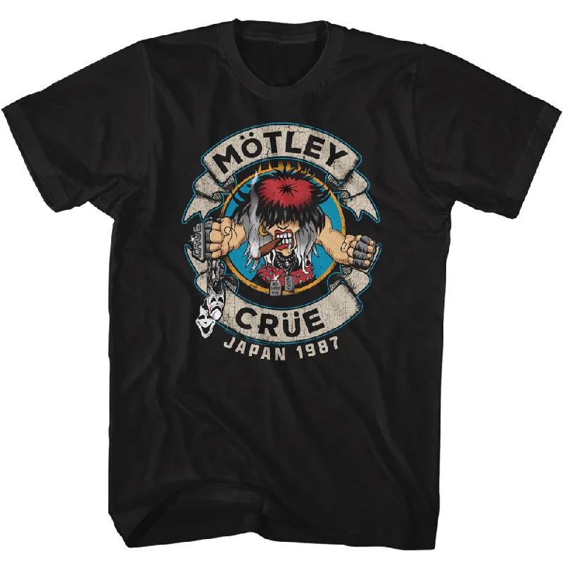 MOTLEY CRUE Eye-Catching T-Shirt, Allister V-Neck T-Shirt Long Sleeve Cotton