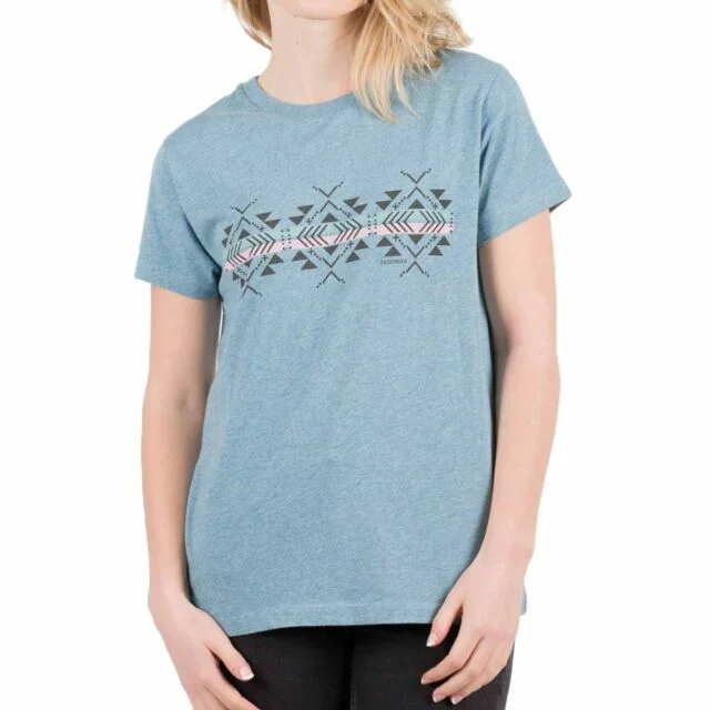 passenger ladies Buckthorn tee shirt  / blue Oversized T-Shirt Spandex breathable