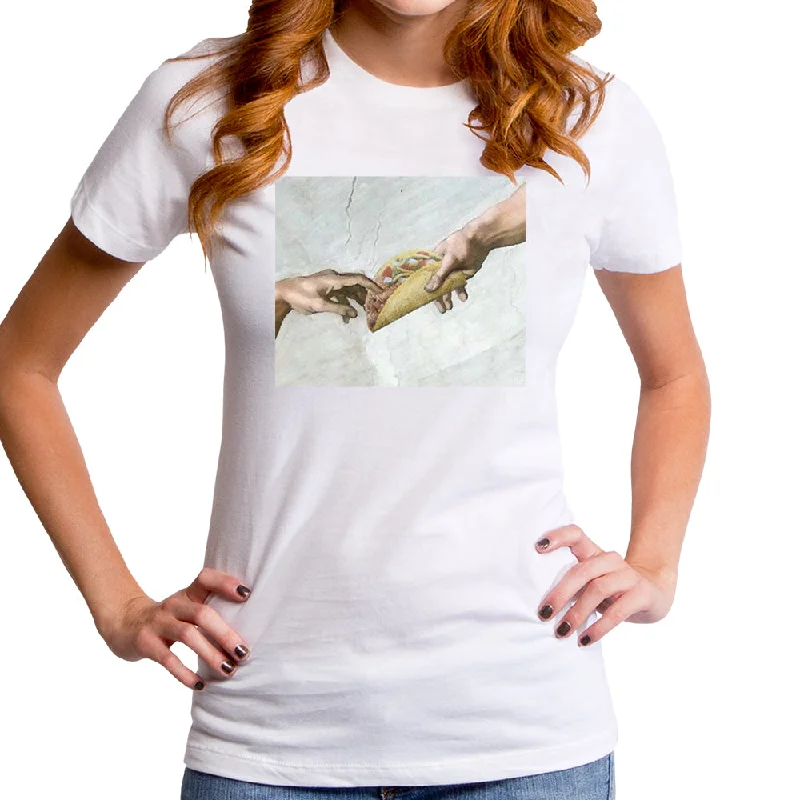 Pizza Pass Women's T-Shirt Fleece Fabric Down Fabric Feather Fabric