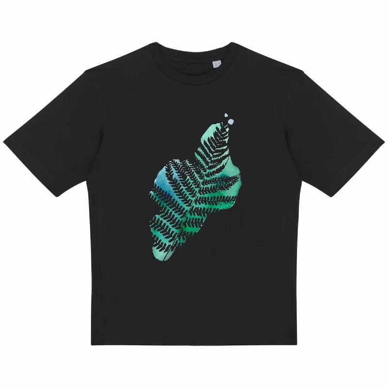 Ptéridophyte | T-shirt Urbain Oversize Houndstooth Herringbone Solid