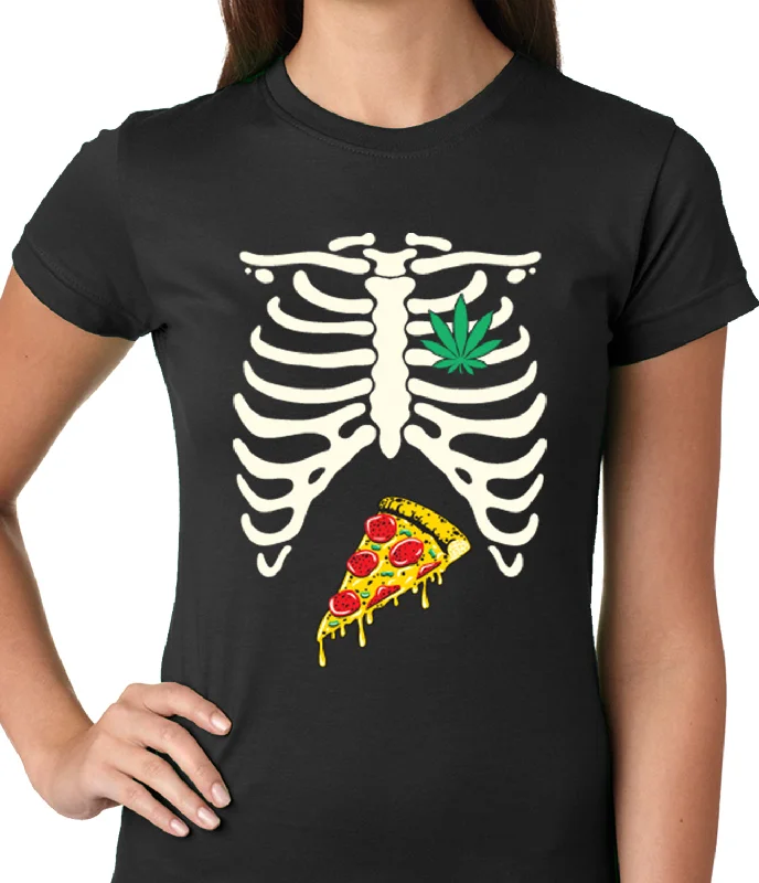 Rib Cage Munchies Girls T-shirt Beaded Sequined Faux Fur