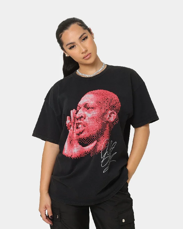 Rodman Brand Rodman Bit Vintage T-Shirt Black Wash Chenille Fabric Brocade Fabric Lace Fabric Rodman Brand Rodman Bit Vintage T-Shirt Black Wash Chenille Fabric Brocade Fabric Lace Fabric