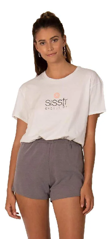 Sisstrevolution Stacked - tee shirt  vintage white Thin T-Shirt Open Front Quick Dry