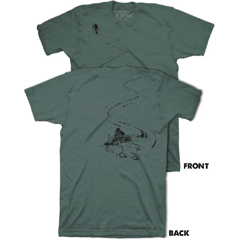 Ski The East Earn Your Turns Tee Collared Crew Neck Turtle Neck