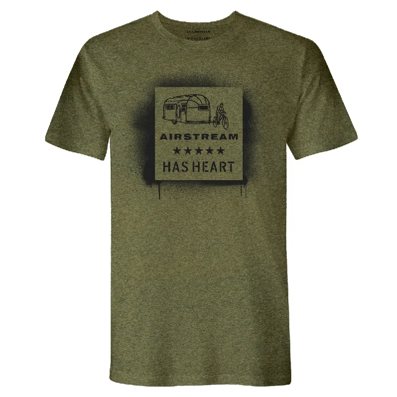 Stenciled Logo T-Shirt by Airstream X HAS HEART Fashionable Trendy Casual