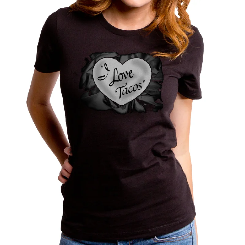Tacos I'm Home Women's T-Shirt Collared Crew Neck Turtle Neck