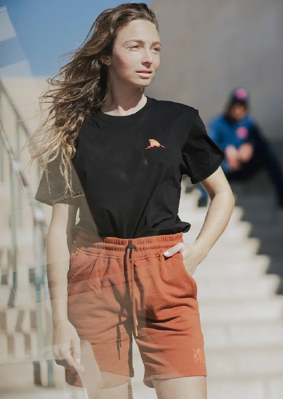 Tee-shirt Caution Zone - Noir Iron Safe Non-Iron Wrinkle Free