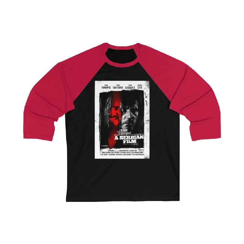 A Serbian Film  Unisex 3/4 Sleeve Baseball Tee Seamless Knitted Crochet