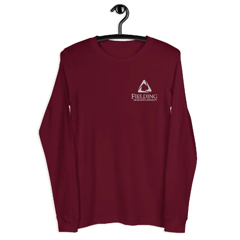 Unisex Long Sleeve T-Shirt | Embroidered Fielding Logo Sequined Glittery Shiny