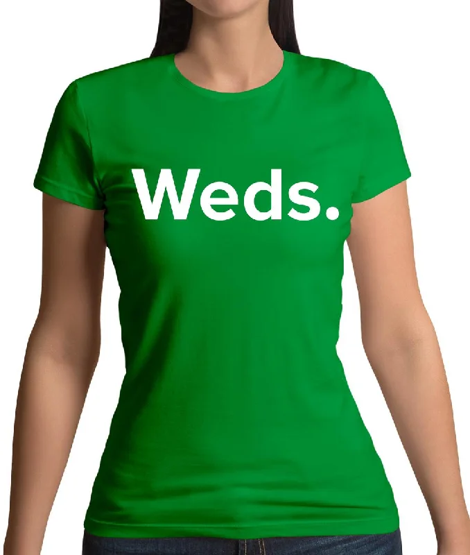 Weekday Weds Womens T-Shirt Silk Blend Satin Velvet