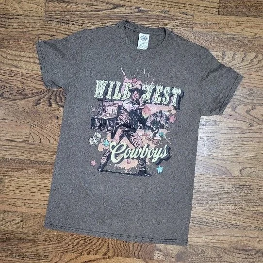 Wild West Cowboys Tee Mesh Canvas Denim