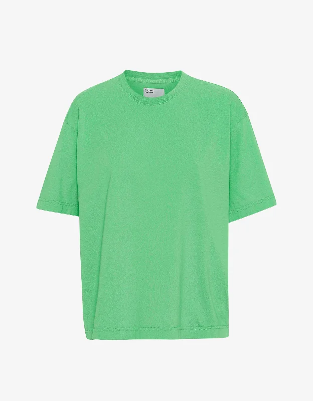 Oversized Organic T-Shirt - Spring Green Chenille Brocade Lace