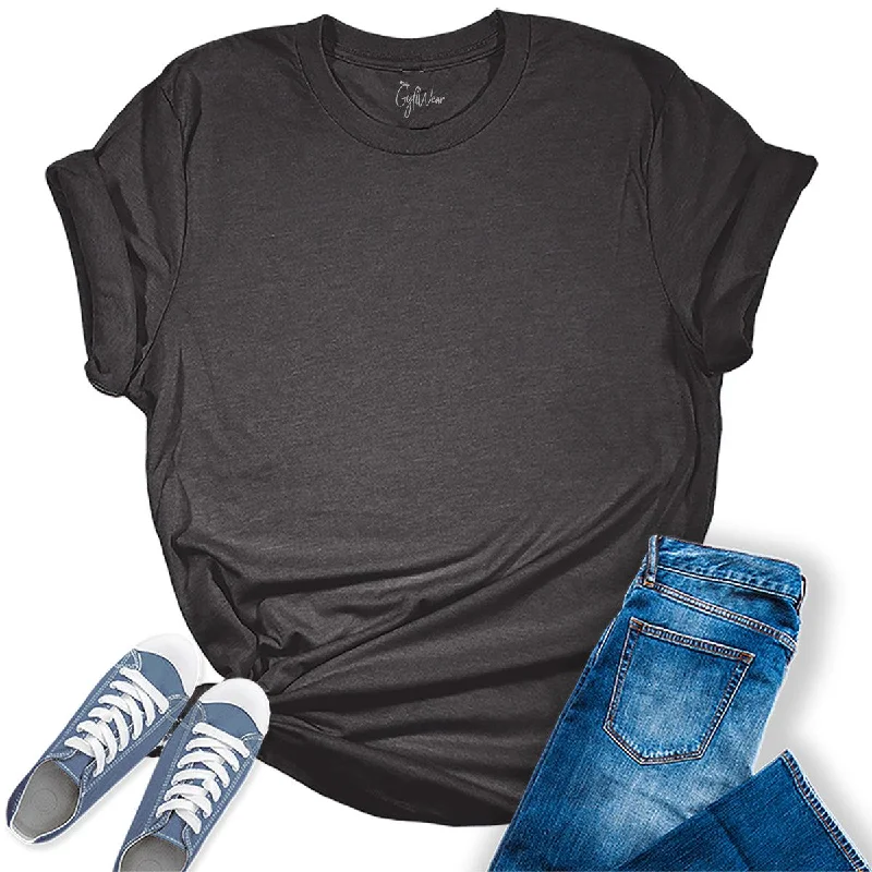 Womens Heather Grey T Shirts Premium Casual Short Sleeve Shirts Oversized Tops Solid Color Striped Floral Womens Heather Grey T Shirts Premium Casual Short Sleeve Shirts Oversized Tops Solid Color Striped Floral
