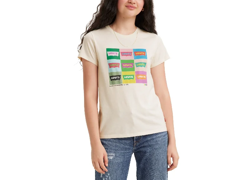 Women's Perfect Graphic Logo Cotton T-shirt Terry Blend Velvet Blend Canvas Blend