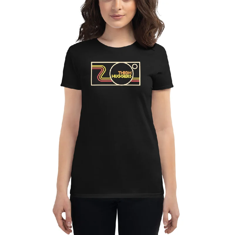 Women's Retro Lines T-shirt Spandex Blend Rayon Blend Denim Blend