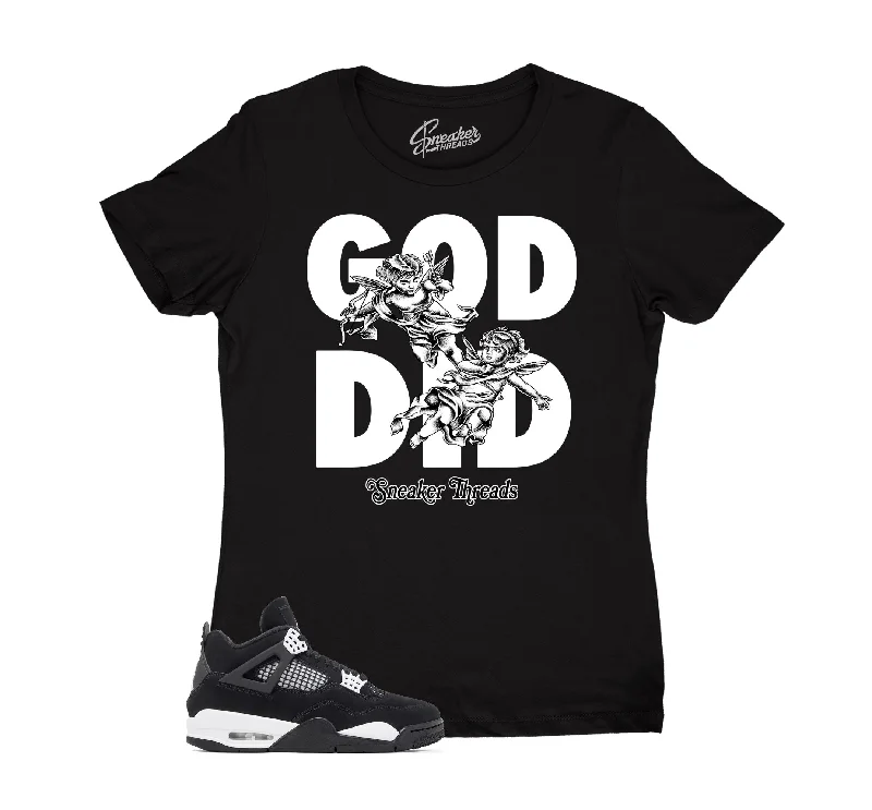 Womens - White Thunder 4 God Did Shirt Front Pockets Side Pockets Patch Pockets