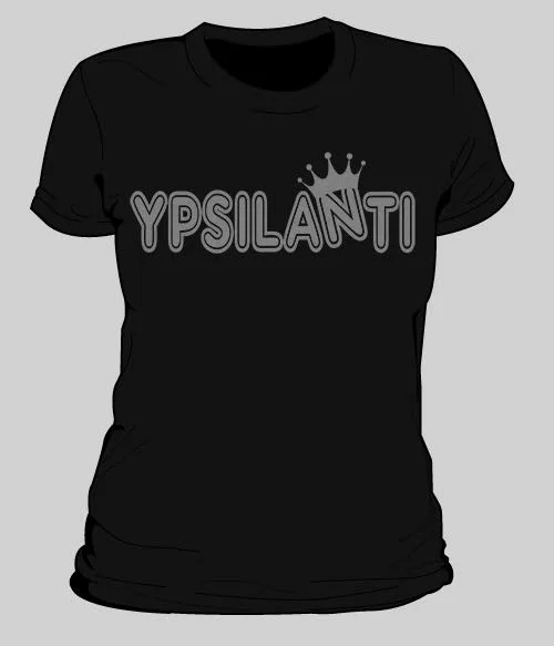 Ypsi Crown Women's T-Shirt Zippered Front Buttoned Front Snap Front