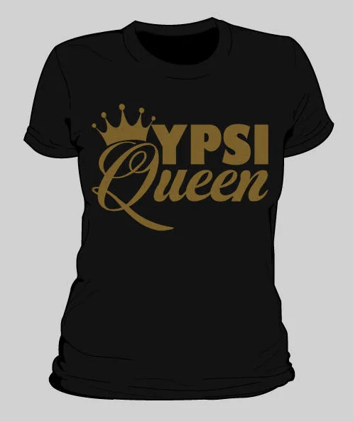 Ypsi Queen Women's T-Shirt Ribbed Striped Patterned