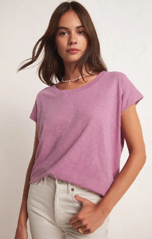 Z Supply Laid Back Slub Tee Hooded Caped Shawl Collar