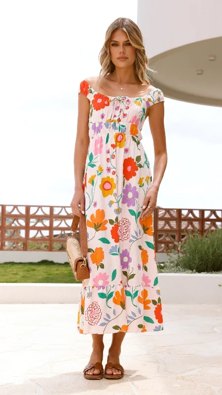 Dallan Maxi Dress - Amsterdam Print Stylish A-Line Maxi Dress
