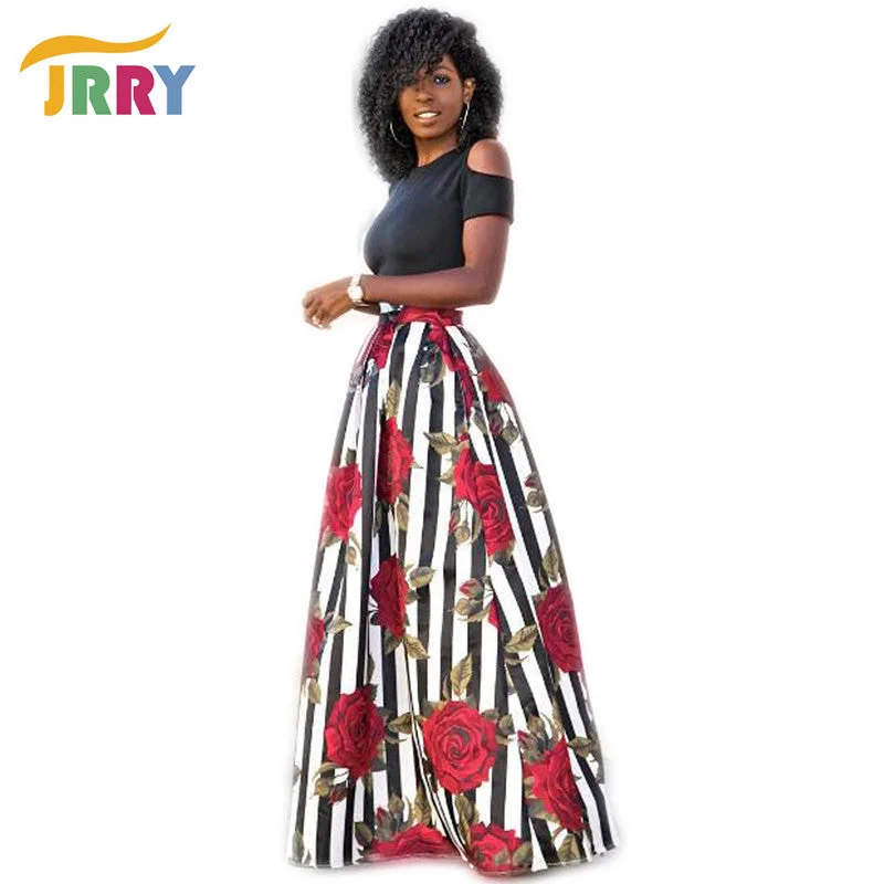 JRRY New Two Pieces Casual Women Maxi Dresses Short Sleeve Black Top Long Pattern Floral Dress Plus Size 6XL Vestidos Stylish Boho Chic Maxi Dress JRRY New Two Pieces Casual Women Maxi Dresses Short Sleeve Black Top Long Pattern Floral Dress Plus Size 6XL Vestidos Stylish Boho Chic Maxi Dress