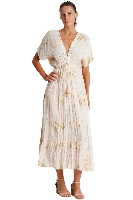 Long White Maxi Dress Fashionable Faux Wrap Maxi Dress