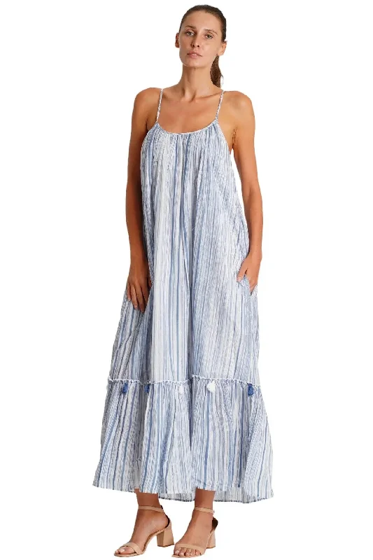 Lose Striped Maxi Dress Cozy Longline Maxi Dress