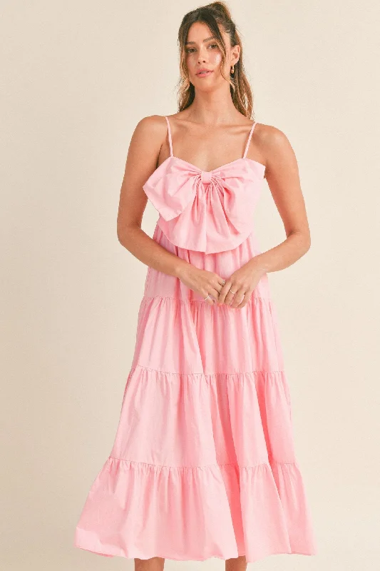 Pink Peony Maxi Dress Classic Solid Maxi Dress