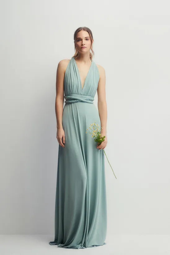 Multiway Slinky Jersey Bridesmaids Maxi Dress Comfortable Fitted Maxi Dress