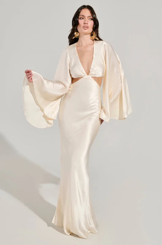 TAYLOR SATIN MAXI DRESS Classic A-Line Maxi Dress