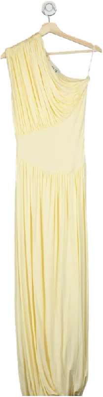 Tove Yellow Ugbad Dress Light Yellow Maxi Dress UK 8 Elegant Lace-Up Maxi Dress