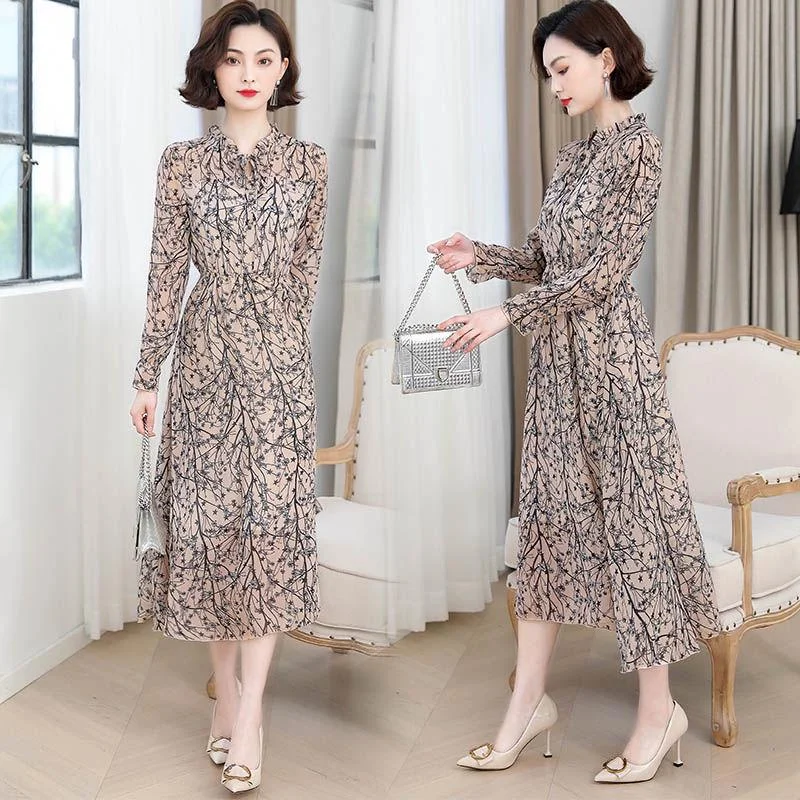 Vintage Plus Size Floral Maxi Dresses Long Sleeve Sexy Dress Women Elegant Comfortable T-Shirt Maxi Dress Vintage Plus Size Floral Maxi Dresses Long Sleeve Sexy Dress Women Elegant Comfortable T-Shirt Maxi Dress