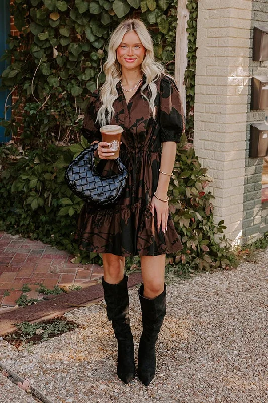 Autumn Whispers Floral Mini Dress Classic Striped Mini Dress