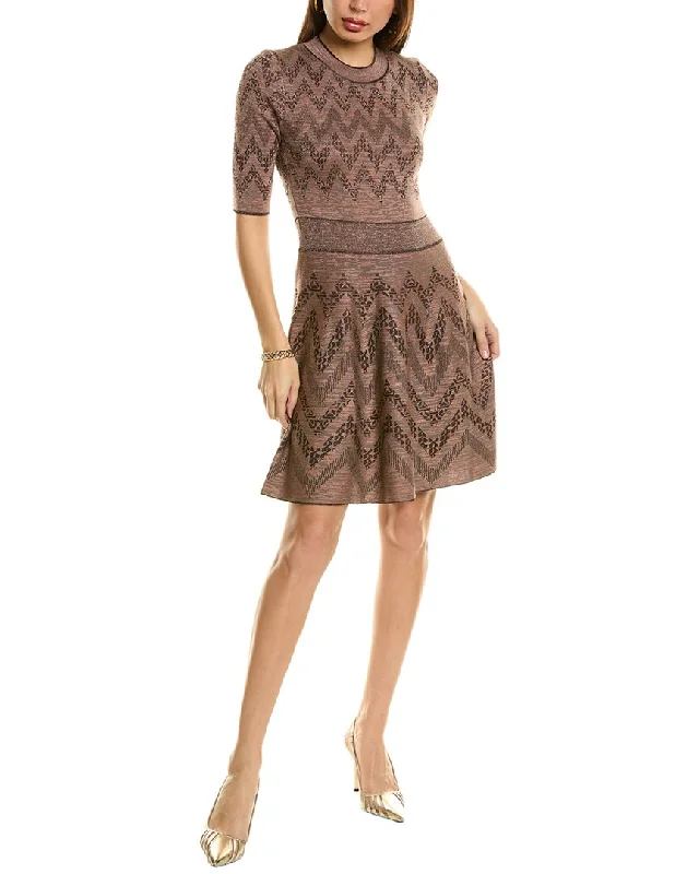 M Missoni Wool-Blend Mini Dress Classic Striped Mini Dress