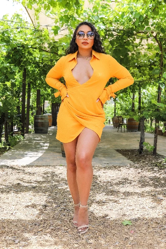 Deep V Neckline Wrap Mini Dress Chic Halter Mini Dress