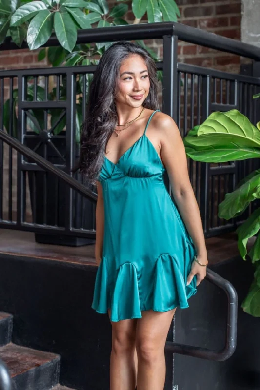 Emerald City Mini Dress Comfortable Wrap Mini Dress