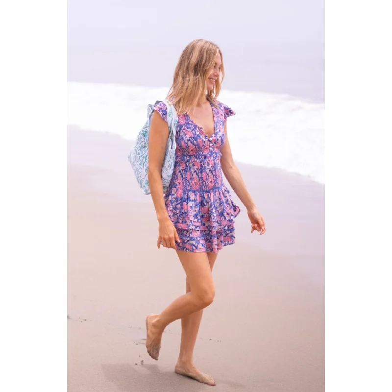 Leah Mini Dress w Belt Comfortable Shift Mini Dress